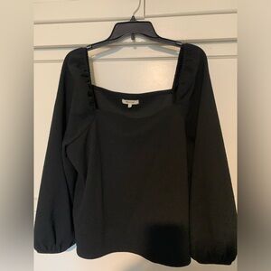 Madewell puff sleeve square neck top size XL